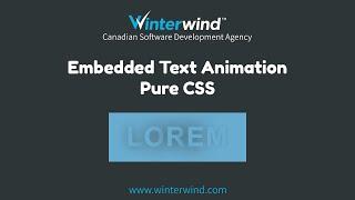 Embedded Text Animation with CSS