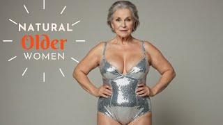 Natural Older Woman Over 60Attractively Dressed and Beauty || Wearing Beautiful Shiny Outfit