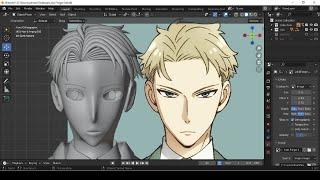 Modeling Character anime male ( boy) creation Loid Forger  From Spy x family In Blender | Gjnko