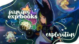 farming exp books and exploring  side quest part 1   ๋࣭⭑