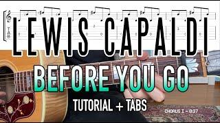 Before You Go - Lewis Capaldi (Guitar Lesson + Tab)