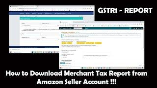 How to Download Merchant Tax Report from Amazon Seller Account !!!