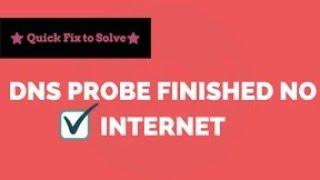 How to Fix Dns Probe Finished No Internet