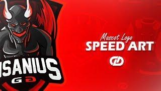 SPEED ART | INSANIUSGG Mascot Logo | GoNaDesign