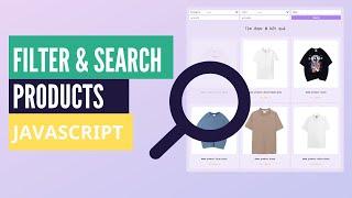Product Filter and Search Using Javascript
