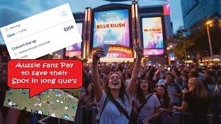 Billie Eilish - long concert queues