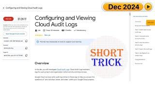 Configuring and Viewing Cloud Audit Logs | #qwiklabs | #arcade