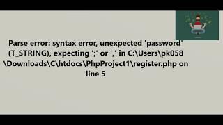 Parse error: syntax error in php