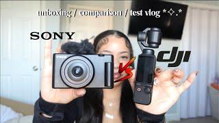 DJI Osmo Pocket 3 Unboxing *̥˚/ Sony ZV-1f Comparison / Test Vlog / Motionlapse / Pictures & more….