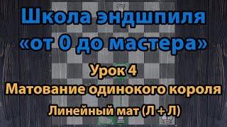 Шахматы. Эндшпиль от 0 до мастера. Урок № 4 Матование одинокого короля. Линейный мат (Л+Л)