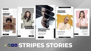 Stripes Stories for Premiere Pro | After Effects | Final Cut Pro