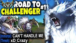 High Elo Smurfs Renekton and Rengar CAMPS my IMMORTAL VOLIBEAR | Road to Challenger #11 | Season 14