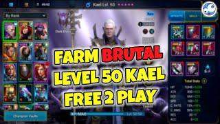 [F2P] Farm BRUTAL difficulty with level 50 Kael Insane XP (Raid Shadow Legends New Player Guide)