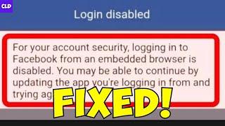 How To Fix For "Your Account Security Logging into Facebook From an Embedded Browser is Disable"