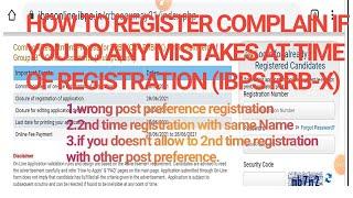 IBPS RRB X POST PREFERENCE ||APPLY BY MISTAKE || GOT REGISTERED || HOW TO APPLY 2ND TIME REGISTERED.