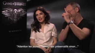 Game of thrones   DAVOS & MELISANDRE Liam Cunningham & Carice van Houten   Interview CinéFilou