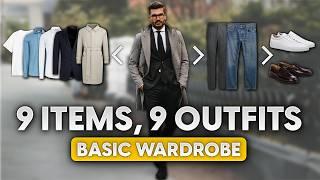 9 Items, 9 Outfits: Basic Wardrobe Essentials | Styling advice for men