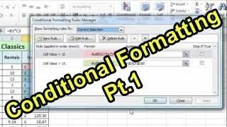 Excel 2010 Tutorial For Beginners #8 - Conditional Formatting Pt.1 (Microsoft Excel)