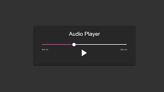 React Audio Player - Part 1 (Slider)