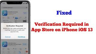 Verification Required  When Installing Free Apps in App Store on iPhone and iPad in iOS 13/13.3