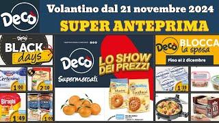 volantino DECÒ supermercati Black Friday dal 21 novembre 2024  #anteprima  Offerte black days