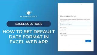 How to set default date format in the Excel web app