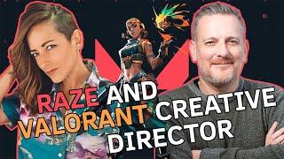 Raze and David Nottingham, Creative Director on Valorant Hang Out!