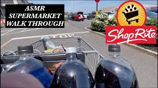 ASMR Gum Chewing Shoprite Supermarket Walk Through | Whispered Voice Over | ASMR In Public