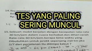 TES MATEMATIKA YANG SERING MUNCUL DI PSIKOTES