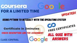 Using Python to Interact with the Operating System,(week-1-7) All Quiz Answers.#coursera #quiz