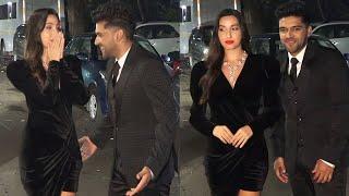 Nora Fatehi With BF Guru Randhawa Openly Showed Love to Each Other In Public @ Bigg Boss 15 Set