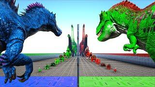 SPINOSAURUS VS T-REX DEATHRUN | ARK Dinosaurs