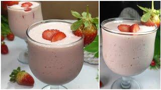 Strawberry Smoothie Recipe || Immunity Booster Drink || Summer Special Drink || Seasonal Fruit shake