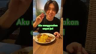 REAKSI ORANG JEPANG COBA MAKAN MASAKAN PADANG PAKE TANGAN DENGAN TOMOHIRO YAMASHITA NIHONGO MANTAPPU