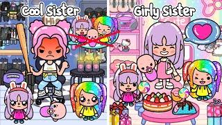 Cool Sister Vs Girly Sister | Toca Life Story | Toca Boca
