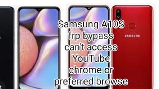 SAMSUNG A10s A107f frp crack accessing browser and YouTube to bypass frp. download halabtech tool