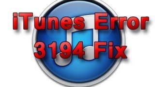 iTunes Error 3194 - Quick Fix/Host File Reset All Windows OS