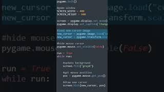 How To Change Mouse Cursor To Image In Pygame #shorts