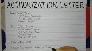 How To Write An Authorization Letter to Claim Property Step by Step | Writing Practices