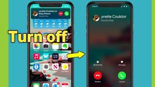 How to turn off full screen incoming call on All iPhone