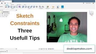Sketch Constraints - Three Useful Tips - Fusion 360