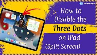 How to Disable the Three Dots on iPad (Split Screen)