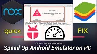 Fix VT hasn't been opened | Speed Up any Android Emulator on PC