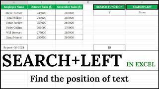 Excel SEARCH + LEFT – Extract Names in One Click!