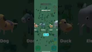 Animals List from Merge Cute Pet App