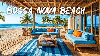 Tropical Beach Cafe Ambience - Positive Bossa Nova Jazz Music Crashing Waves Bossa Nova Happy Moods