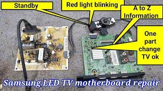 Samsung LED TV #standby problem// redlight #blinking  /Samsung 24inch LED TV repair