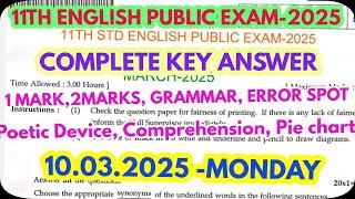 11Th English -Public Exam -2025-Compkete Key Answer -Complete Answer-Easiest Questions@GRSUCCESSSTC