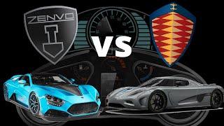 Zenvo TSR-S  vs  Koenigsegg Regera Acceleration battle