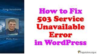 How to Fix 503 Service Unavailable Error in WordPress